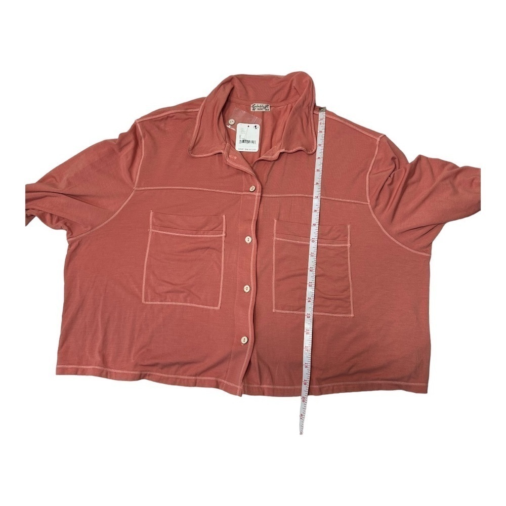 Free People Essential Knit Pajamas in the color Lipgloss (Peach) NWT - Picture 4 of 16